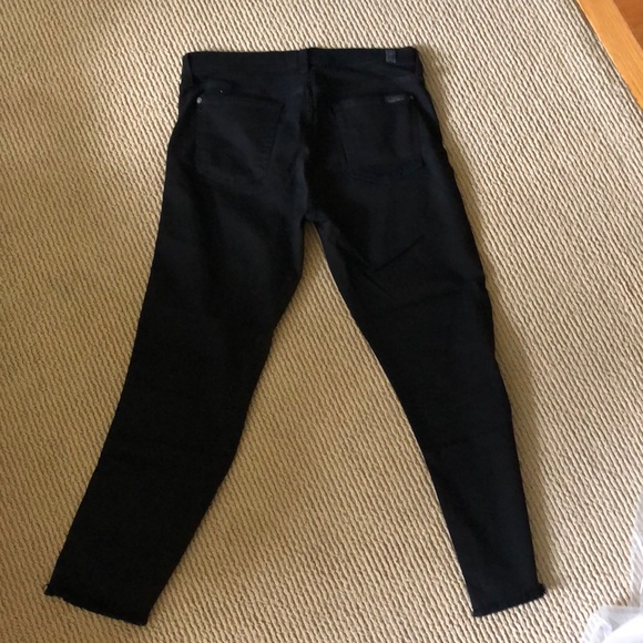 citizens black cropped black denim jeans - Picture 2 of 4